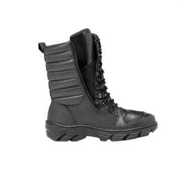 Imagem de Bota Coturno Militar Tático Motociclista Cano Alto Couro Nobre 277 - P