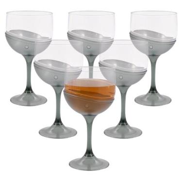 Imagem de Kit 6 Taças 500ml Translúcidas Cores Para Servir Vinho Gin Tônica Drin