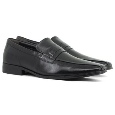 Imagem de Sapato Social Masculino Mocassim Democrata Unique Couro Elástico Confo