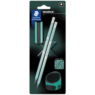 Imagem de Lapis Graf Norix Bl 2 Lapis + 1 Apont + 1 Bor - Staedtler Kit Norix La