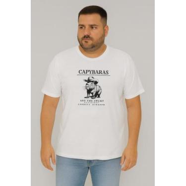 Imagem de Camiseta Plus Size Thoux 100% Algodão  Estampa Capybaras  Masculina, B