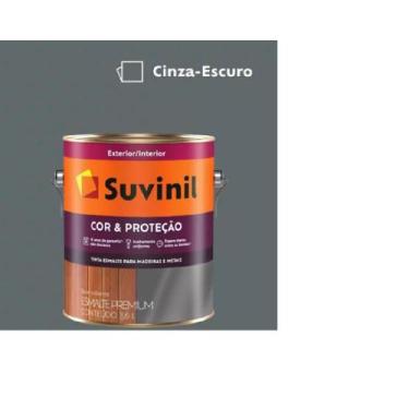 Imagem de Esmalte Sintético Suvinil Ferro Madeira Brilhante 3,6L, CINZA ESCURO