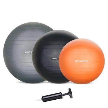 Imagem de Bola Suiça - Fit Ball - D1Fitness - Kit 55/65/75cm Com Bomba