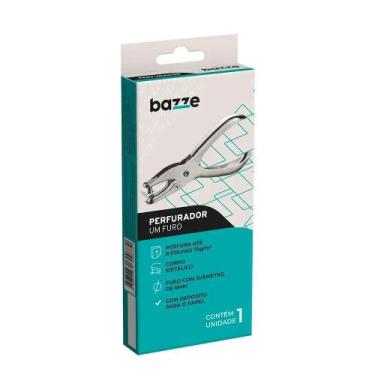 Imagem de Perfurador de Papel Bazze 1 Furo Metálico Capacidade 8 Folhas