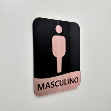 Imagem de Placa de Identificação para Banheiros Masculino - Acrílico - Acrihome 
