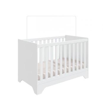 Imagem de Berço Retrô Moveis Peroba Popy Americano mini cama MDF, Branco