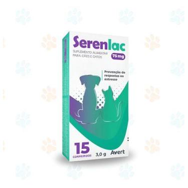 Imagem de Serenlac 75mg 15 Comprimidos Calmante Natural Cães E Gatos - AVERT