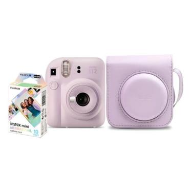 Imagem de Kit Câmera Instantânea Fujifilm Instax Mini 12 Lilás Mermaid com Bolsa