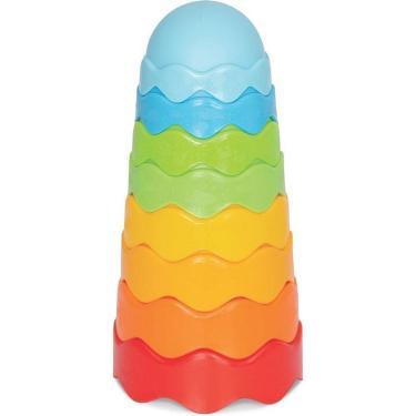 Imagem de Brinquedo Educativo Torre Mágica para Bebê com 8 Peças Coloridas Mercotoys