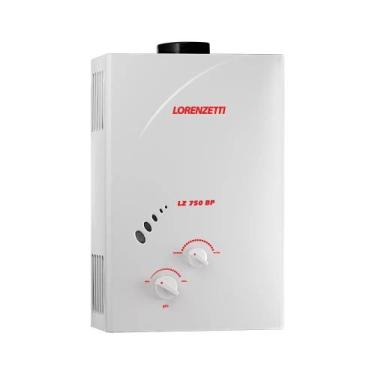 Imagem de Aquecedor a Gás Encanado GN LZ 750 7,5 Litros Branco Compacto Baixa Pr