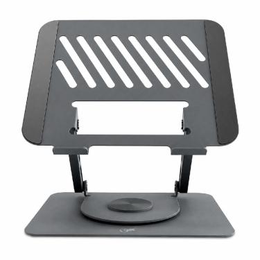 Imagem de Suporte para Notebook Get Spin - Base Giratória 360° - Ajustável - Aço Carbono Cinza - 72638