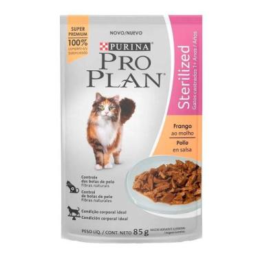 Imagem de Ração Pro Plan Gatos Castrados Frango 85g - Embalagem com 15 Unidades 