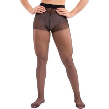Imagem de Meia calça feminina trifil fio 7 efeito maquiagem l6731, P, Preto