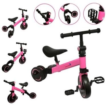 Imagem de Triciclo Infantil 3 Rodas 3 em 1 Bicicleta Equilíbrio sem Pedal Coorde