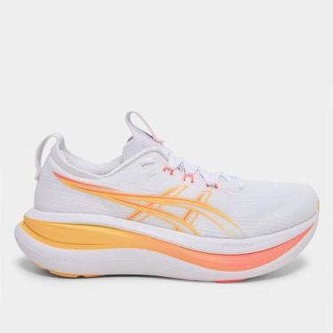 Imagem de Tênis Asics Gel-Nimbus 28 Feminino, Branco, Rosa, 35