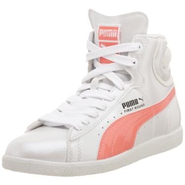 Imagem de PUMA Tênis infantil pequeno/grande First Round Flipper II, Branco/Concha Rosa/Cinza, 18