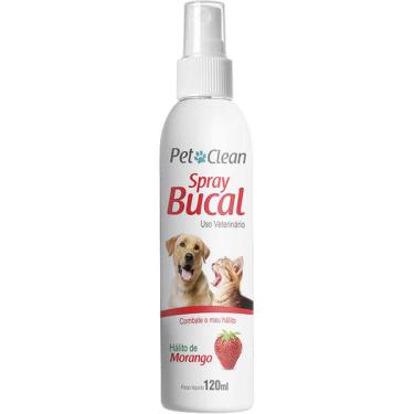 Imagem de Spray Bucal Pet Clean Sabor Morango para Cães e Gatos - 120 mL