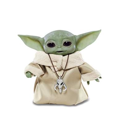 Imagem de STAR WARS Figura The Child (Baby Yoda) Animatronic Inspirado na Série The Mandalorian - F1119 - Hasbro, Verde e bege