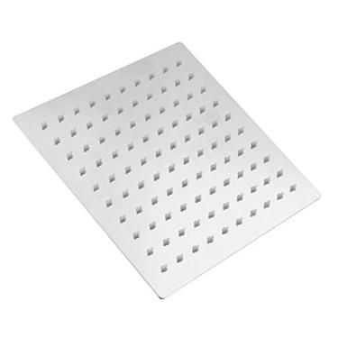 Imagem de Instalação de chuveiro com efeito de chuva em aço inoxidável de 8 polegadas, banheira ultrafina chuveiro banheiro cromado chuveiro chuveiro economizador de água, H