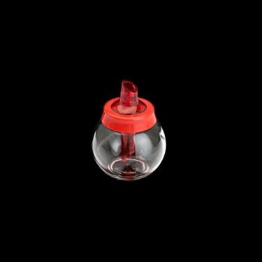 Imagem de AÇUCAREIRO DE VIDRO TRANSPARENTE E VERMELHO 250ml