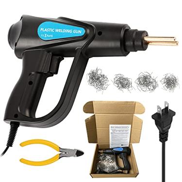 Imagem de 70W grampeador a quente, kit de reparo de pára-choques de carro de máquina de solda de plástico, 4 tipos de canto plano/externo/canto interno/grampos ondulados, reparo de soldagem de máquina de