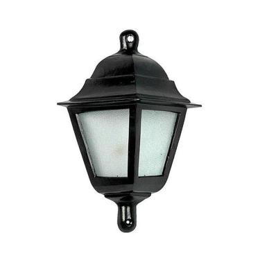 Imagem de Luminária Colonial Meia Cara Canadense Em Alumínio E Vidro