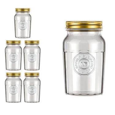 Imagem de Pote Americado Vintage Retro Tampa Biscoito 1L Nadir 5Un