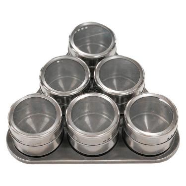 Imagem de Kit Porta Condimentos Magnético 6 Peças N226166-8 - Quanhe