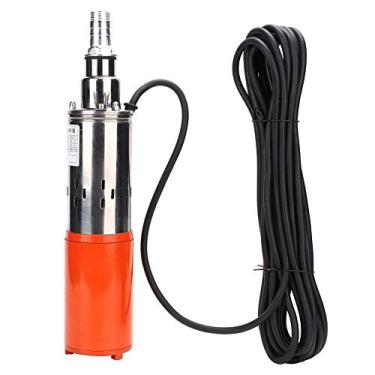 Imagem de Bomba de água submersível solar, bomba de água submersível de 1 polegada 24V-1,2m³-30m inoxidável de elevação alta bomba de água de poço profundo parafuso DC bomba de aço fundido bomba de poço profundo kit solar