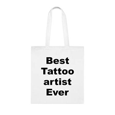 Imagem de Bolsa tote de artista de tatuagem, melhor artista de tatuagem, presente de artista de tatuagem, presente para artista de tatuagem, bolsa de ombro de artista de tatuagem, bolsas reutilizáveis,