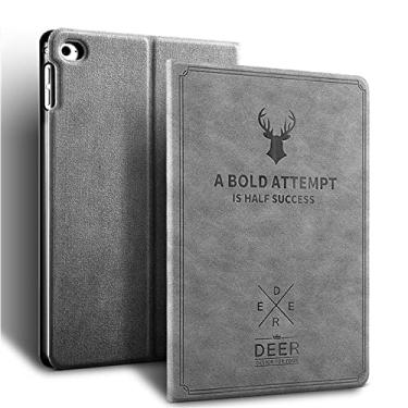 Imagem de Capa de couro flip estilo retrô de 10,9 polegadas para iPad Air 5 lançado em 2022/iPad Air 4 2020/com despertar/hibernar/suporte Touch ID/totalmente envolvido, resistente a quedas e à prova d'água