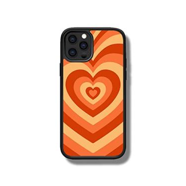 Imagem de Capa de redemoinho de silicone em forma de coração para iPhone 13 11 12 Pro Max 7 8 Plus X XS XR SE 2020 Capa antiderrapante com tudo incluído, laranja, para iPhone 7Plus/8Plus