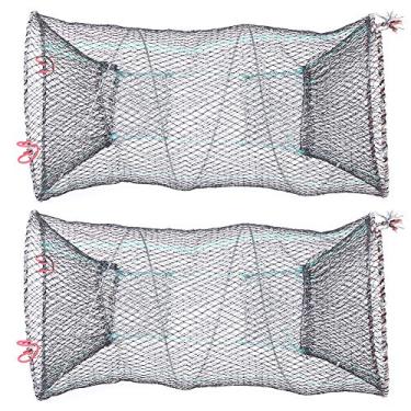 Imagem de 2 pe?as,Armadilha de pesca dobr¨¢vel, rede de isca de aterrissagem de malha fundida, lagosta, camar?o, armadilha de caranguejo, acess¨®rios de pesca dobr¨¢veis ??port¨¢teis para caranguejo, camar?o,