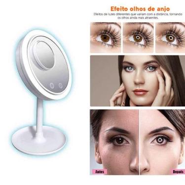 Imagem de Espelho Maquiagem Led Touch  Ventilador 5X Aumento Beleza Usb Iluminad