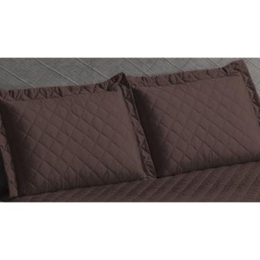 Imagem de Fronha Matelada Para Travesseiros Microfibra 2 Peças Marrom