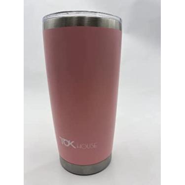 Imagem de Copo Térmico Aço Inox 600 ml com Tampa vedação Conserva Gelado e Quente 6 Horas Original TOK (ROSA)