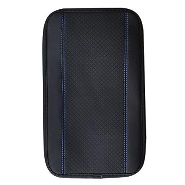Imagem de Capas de almofada de apoio de braço de carro de couro console central universal apoios de braço caixa almofadas apoio de braço almofada de proteção de armazenamento