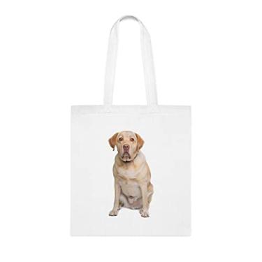 Imagem de Sacola para cachorro labador, presente para cachorro labador, aniversário de cachorro labador bolsa de ombro para cachorro labador, bolsa reutilizável para cachorro labador, Branco