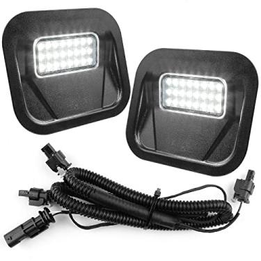 Imagem de Jinfili Kit de lâmpada multipro para cama de caminhão com luz traseira de degrau compatível com 2020-2021 GMC Sierra 1500 2500 HD 3500 HD 2020 Chevrolet Silverado 1500 2500 HD 3500 HD Substituição HD para 84347814