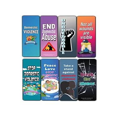 Imagem de Marcadores de página para violência doméstica (pacote com 60) – Conjunto de cartões inspiradores diários – Cortadores de páginas interessantes – Ótimos presentes para adultos e leitores de livros