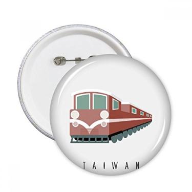Imagem de Broche redondo de trem de Taiwan para viagem, 5 peças