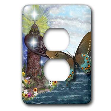 Imagem de 3dRose Lsp_3634_6 Lighthouse Love 2 Plug Outlet Cover
