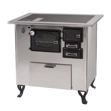 Imagem de Fogão A Lenha C/Forninho C/Cx Esq Inox Vidro Cer Nº2