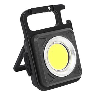 Imagem de Lâmpada Recarregável COB, Chaveiro LED Lanterna 500LM Tipo C Carregamento 500mAh Bateria para Iluminação de Emergência (Preto)