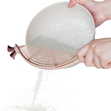 Imagem de Arroz, Handheld Arroz Lavagem Escorredor Clip No Filtro para Panelas, Utensílios cozinha com filtro arroz doméstico para macarrão vegetariano Homraa