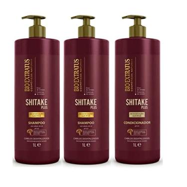 Imagem de Kit Shitake Plus 2x Shampoo + Condicionador 1L Bio Extratus - RECONSTRUÇÃO NUTRITIVA