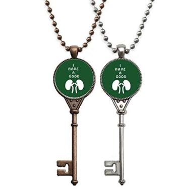 Imagem de OFFbb-USA Good Kidney Body Lucky Art Deco Presente Fashion Chaveiro Pingente Joias Decoração Casal