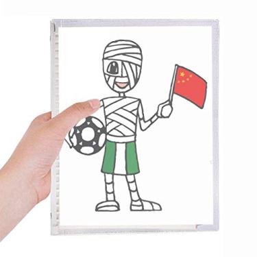 Imagem de Caderno com a bandeira chinesa de futebol nigeriano com folhas soltas e diários recarregáveis