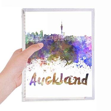Imagem de Caderno de aquarela Auckland Cidade da Nova Zelândia diário de folhas soltas recarregável