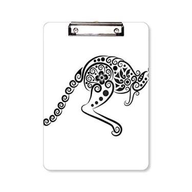 Imagem de Prancheta de ilustração de esqueleto Canguru sabor Austrália Placa de apoio A4